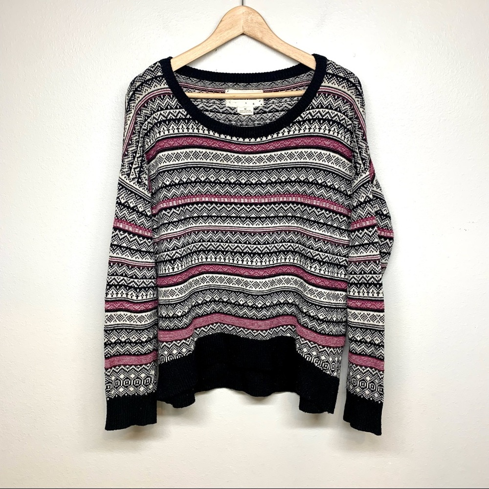 Coincedence and Chance Anthropologie Geometric Print Sweater Size M